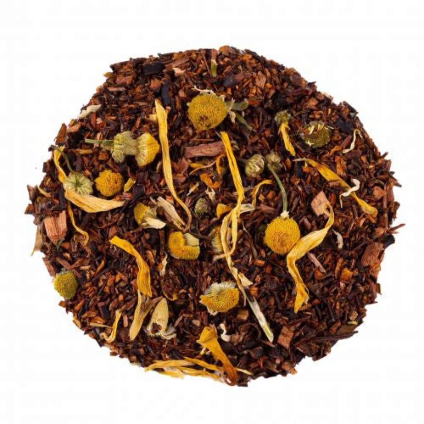 Close-up of loose-leaf Best Balance Herbal Tea, displaying the dried ingredients and natural texture of the blend.