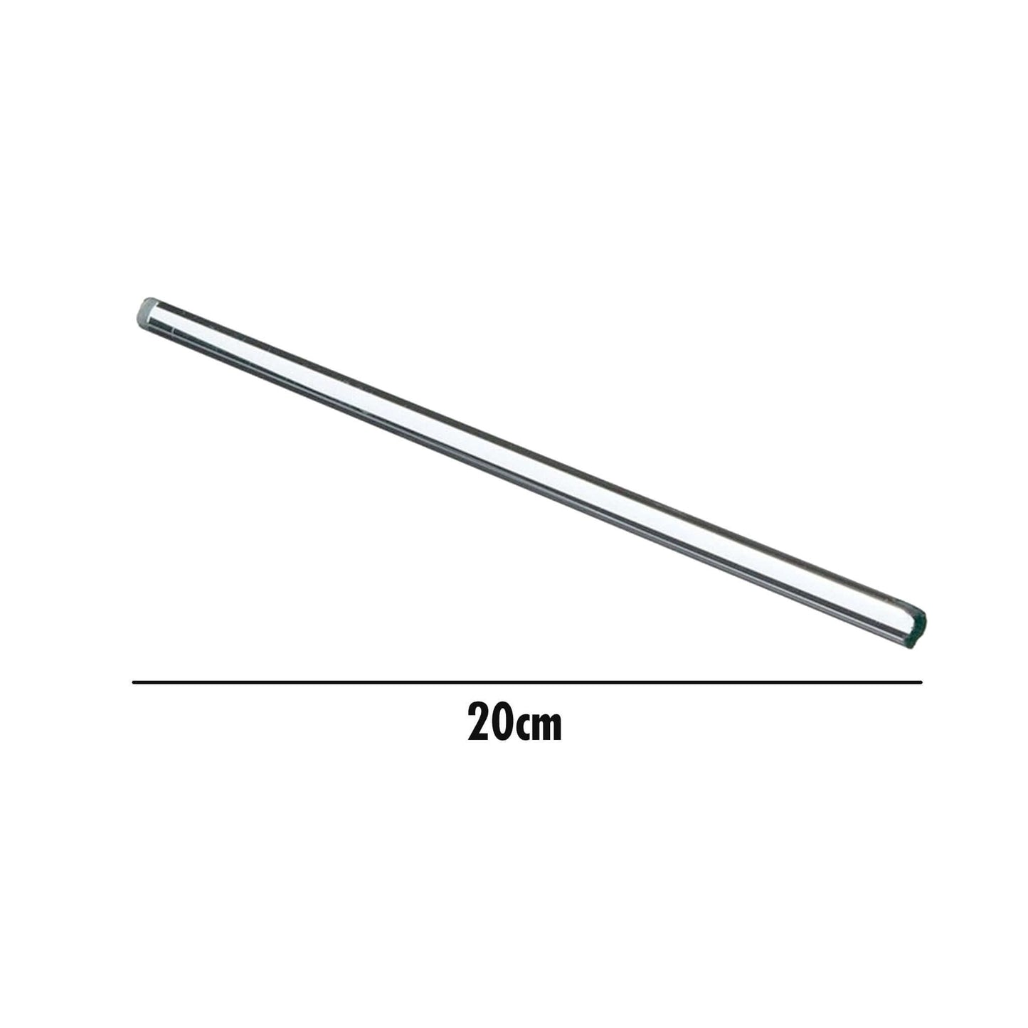 Glass rod with a length of 20cm on a white background