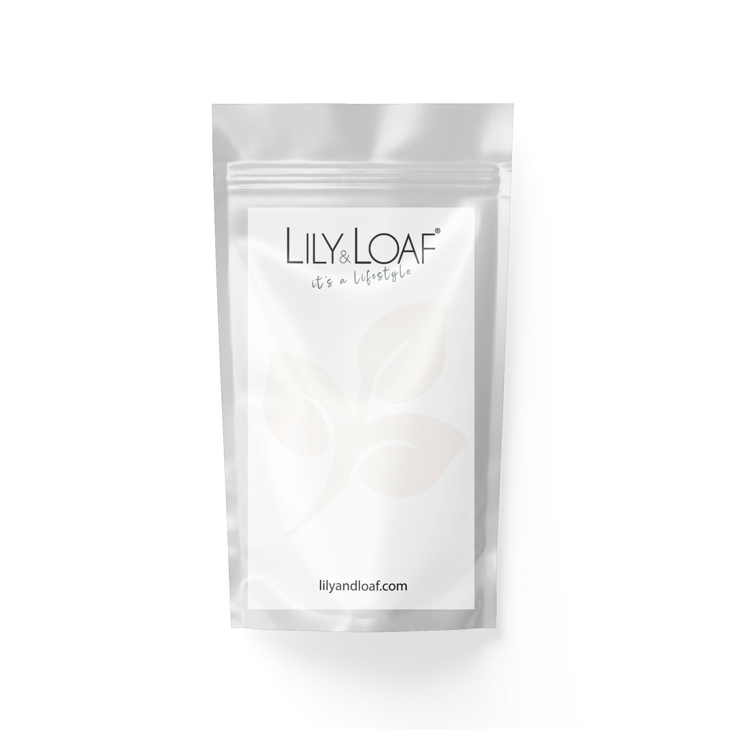 Lily Loaf food supplement sample package on a white background