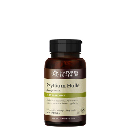 A bottle of Nature's Sunshine Psyllium Hulls capsules