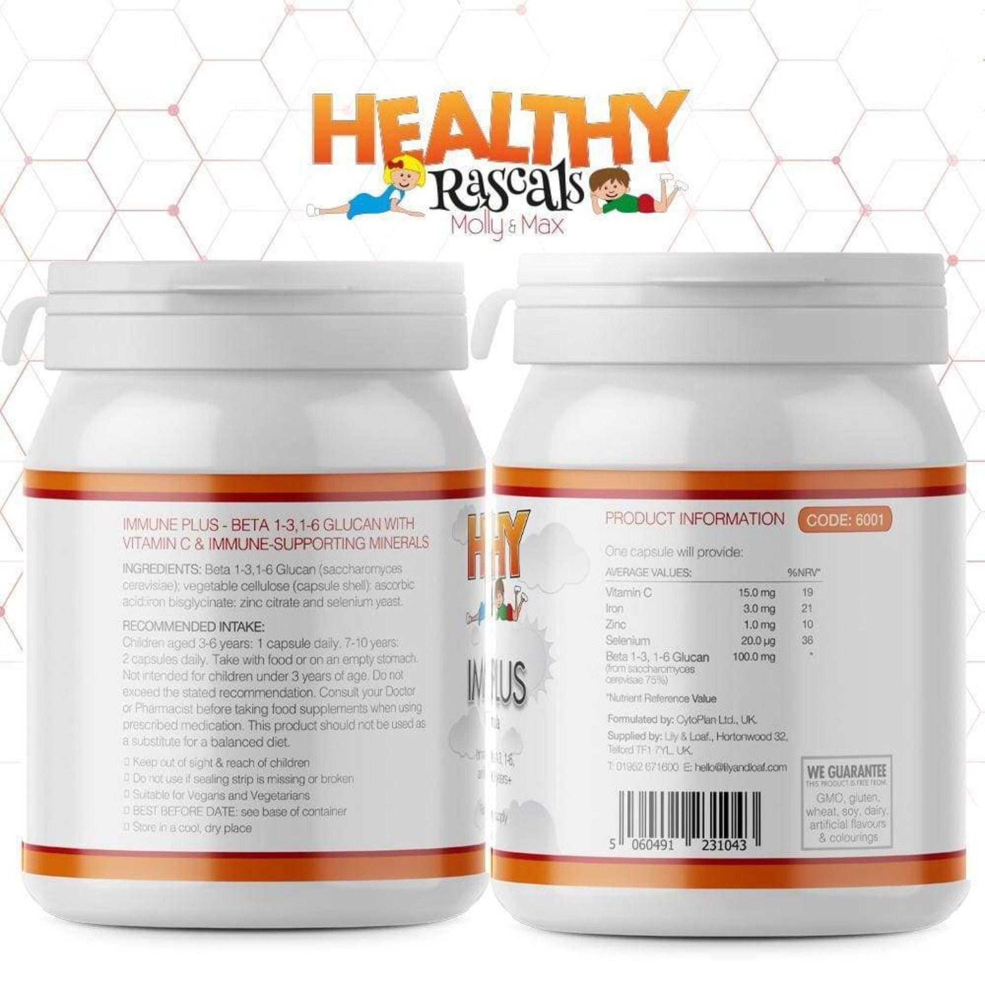 Label detail of Immune Plus supplement