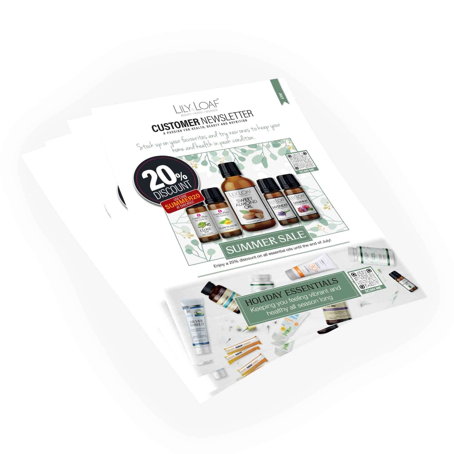 The latest printed Lily & Loaf newsletter