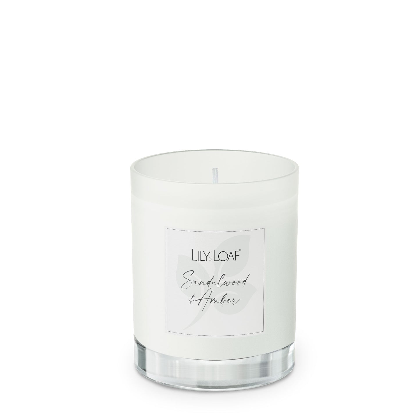 Sandalwood and Amber Soy Wax Candle front