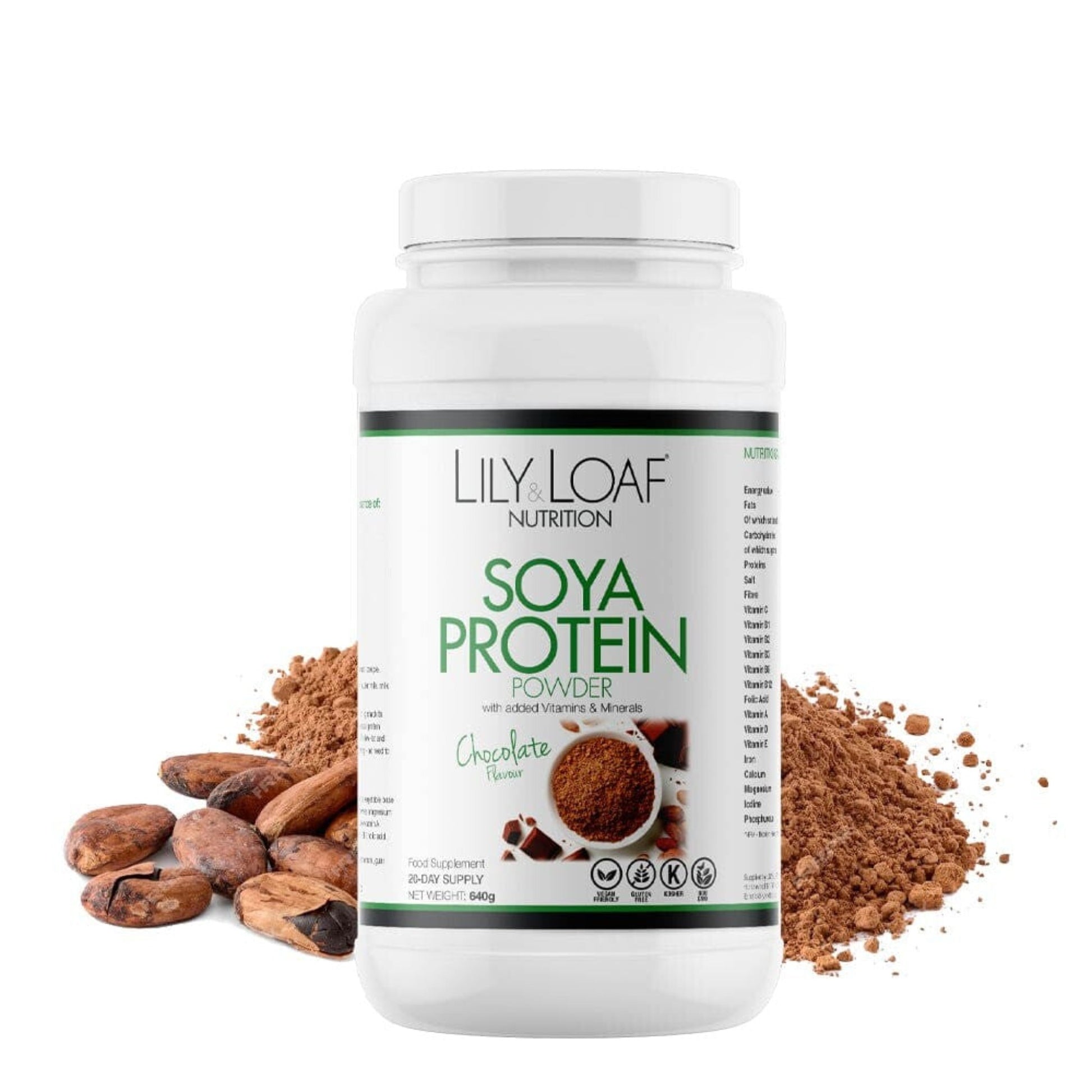 Lily & Loaf Soya Protein+ With Vitamins & Minerals - Chocolate Flavour Powder