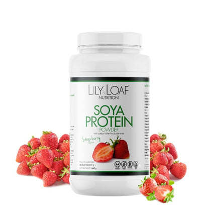 Lily & Loaf Soya Protein+ With Vitamins & Minerals - Strawberry Flavour Powder