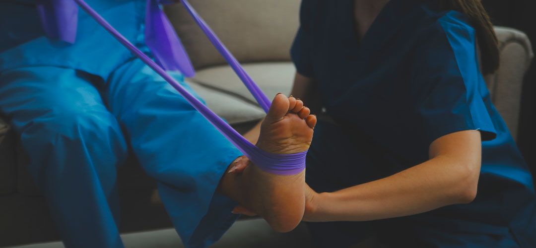 mature lady using Resistance Bands