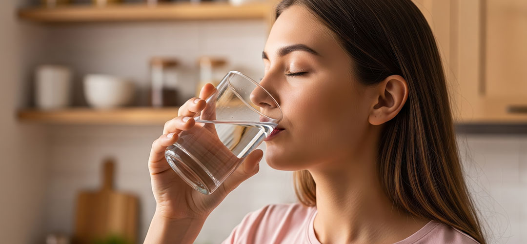 young-woman-with-eyes-closed-drinking-clear-water-from-a glass