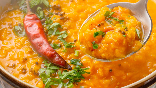 Lentil dahl with coriander and warming spices