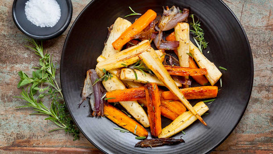 Sweet roasted parsnips