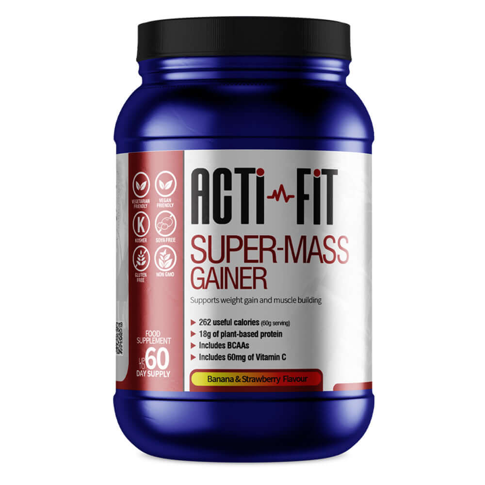 Acti-Fit - Super-Mass Gainer - Strawberry & Banana - front