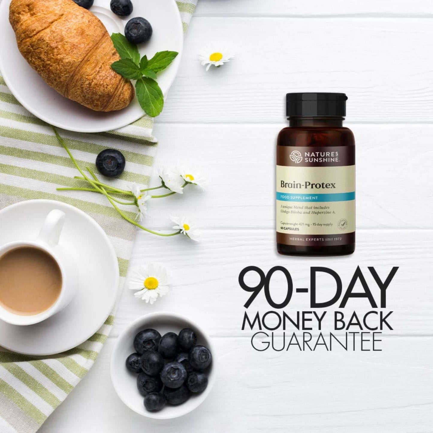 Brain Protex with Huperzine 90 day money back guarantee