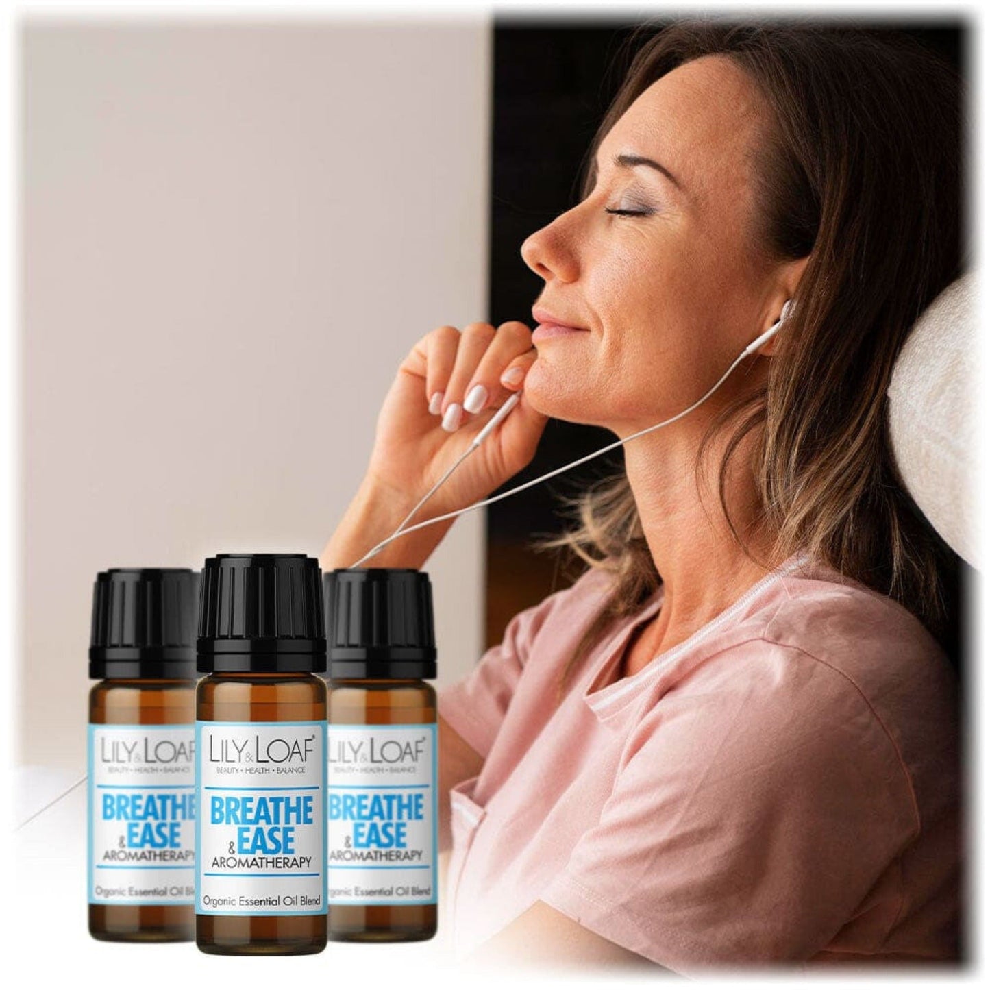Lily & Loaf Breathe & Ease Aromatherapy Blend 10ml Essential Oil promotes relaxation