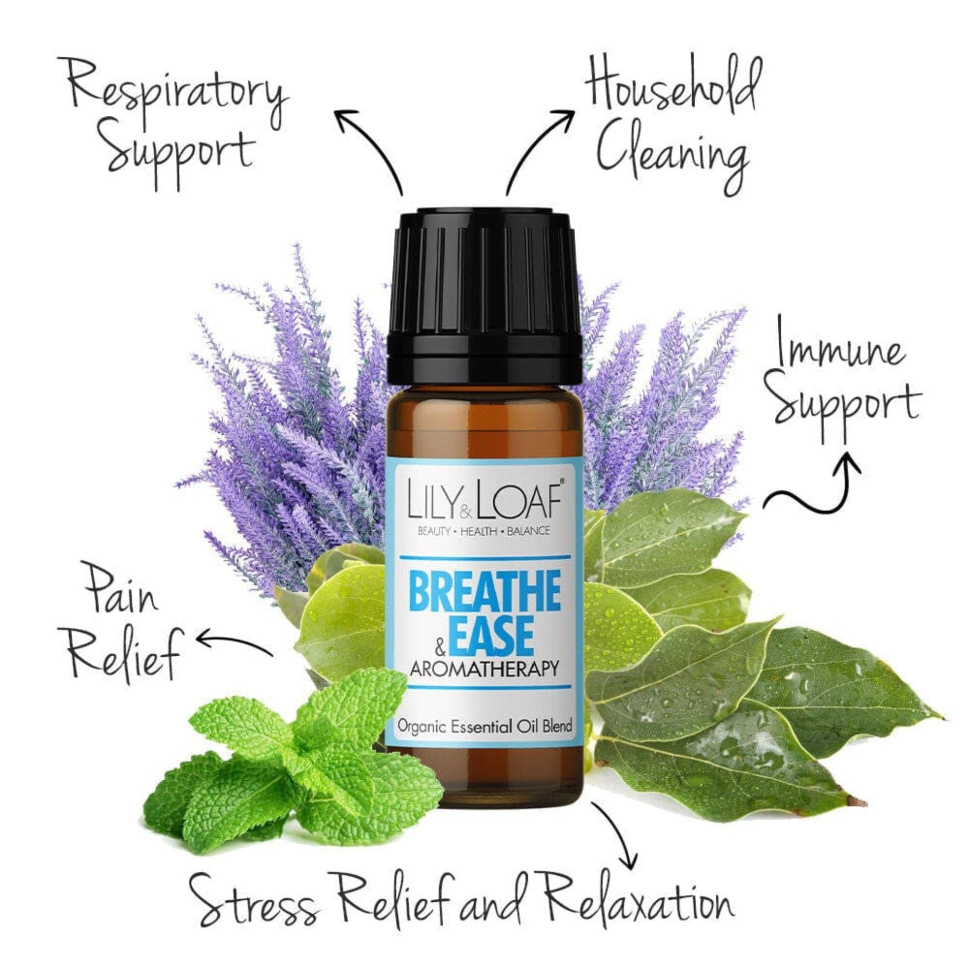 Lily & Loaf Breathe & Ease Aromatherapy Blend offer respiratory support, pain relief and immune support