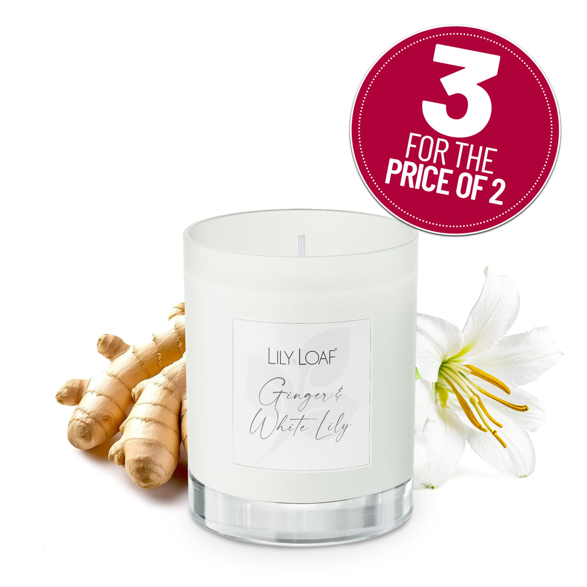 Ginger & White Lily Soy Wax Candle