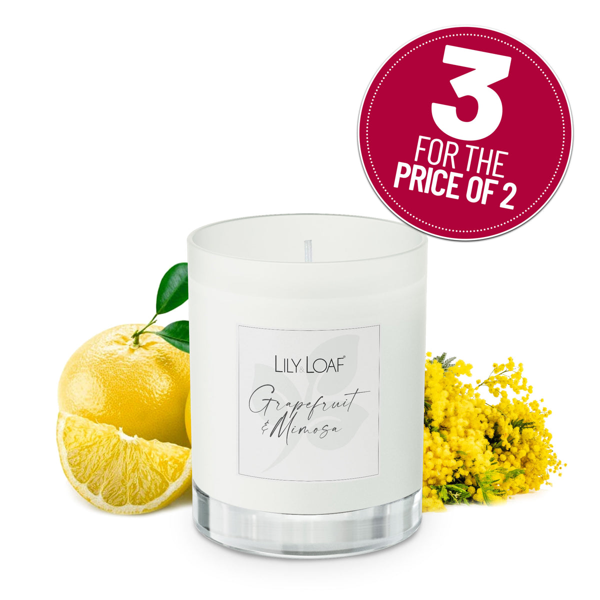 Grapefruit & Mimosa Soy Wax Candle