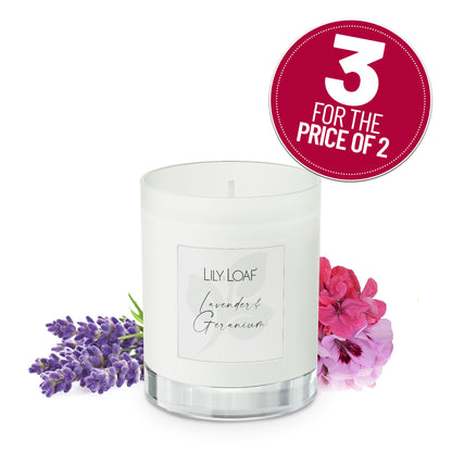 Lavender & Geranium Soy Wax Candle