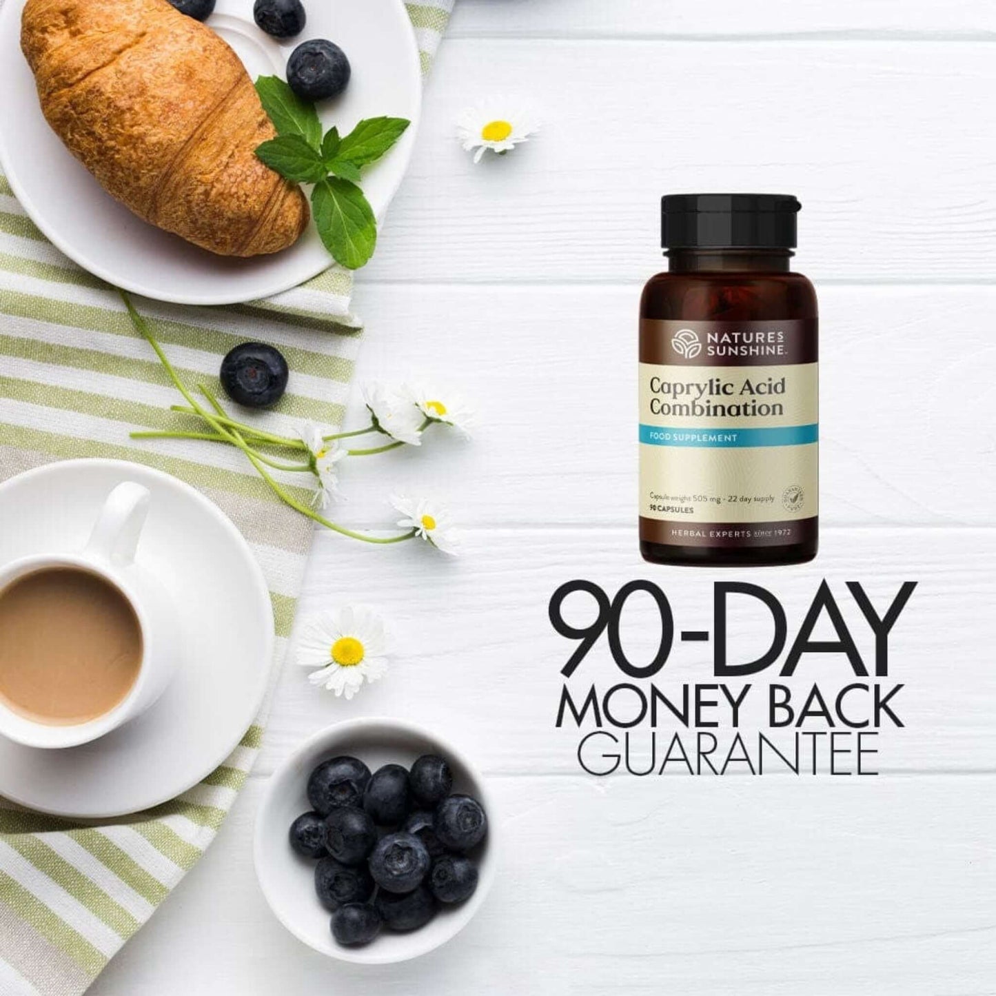 Caprylic Acid Combination 90-day money back guarantee 