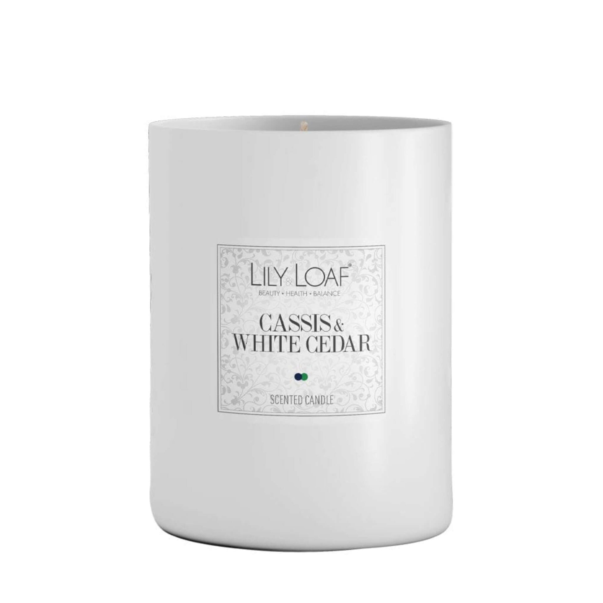 Cassis and White Cedar Soy Wax Candle front