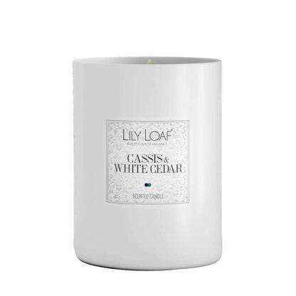 Cassis and White Cedar Soy Wax Candle front