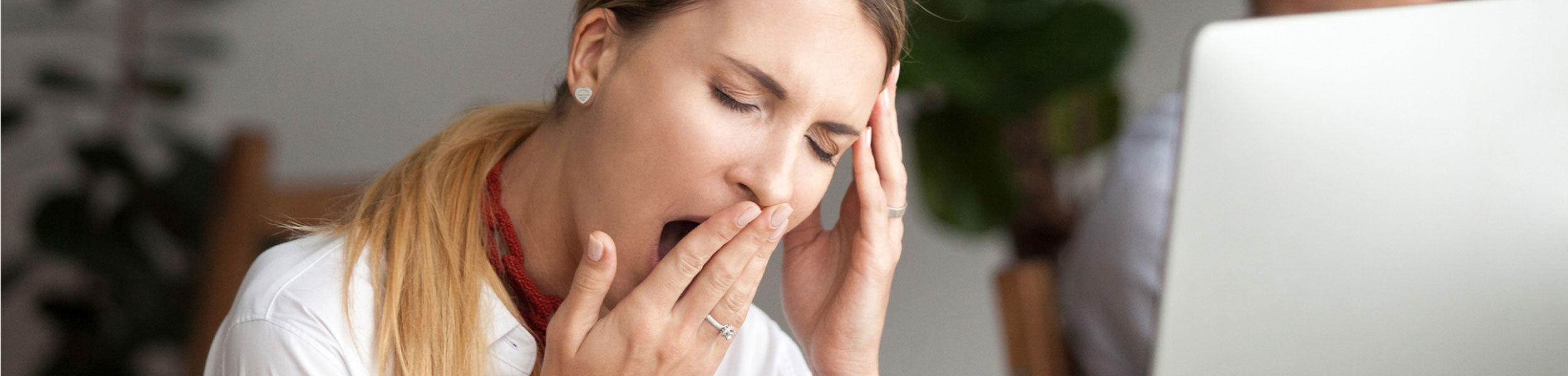 lady yawning, iron fights fatigue