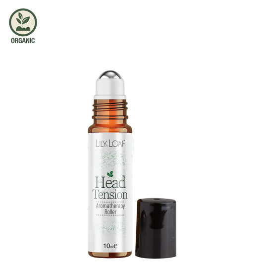 Lily & Loaf Head Tension aromatherapy roller bottle on a white background