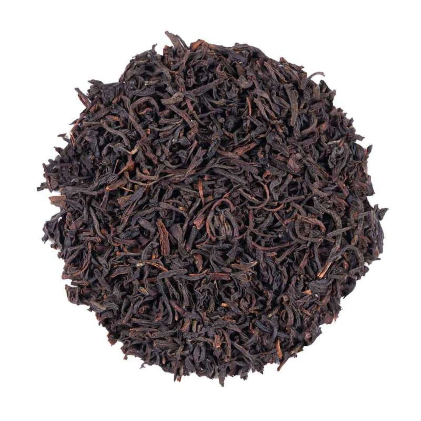 Close-up of loose-leaf Five O'Clock Afternoon Black Tea, displaying the dried ingredients and natural texture of the blend.