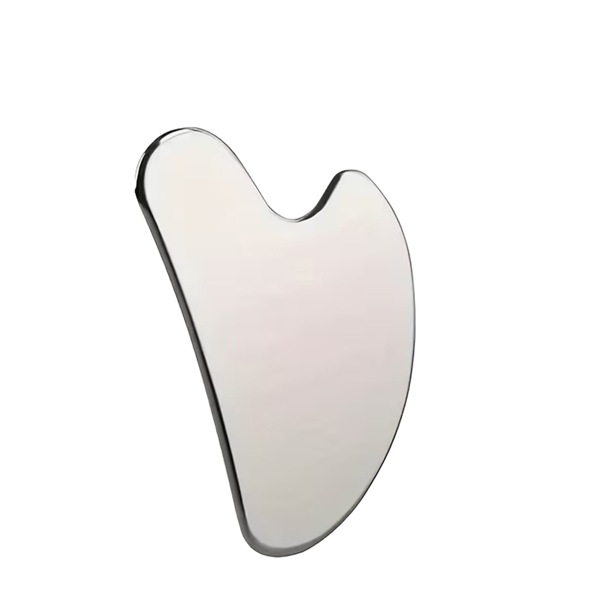 Heart-shaped Gua Sha object on a white background