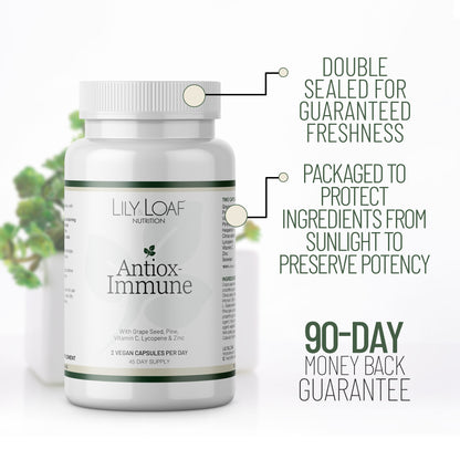 Lily & Loaf Antiox-Immune Packaging & 90-day guarantee