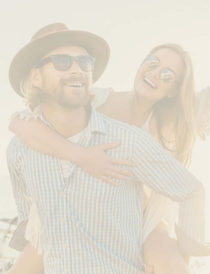 Mobile banner for Lifestyle Analysis a man with a woman on his shoulders