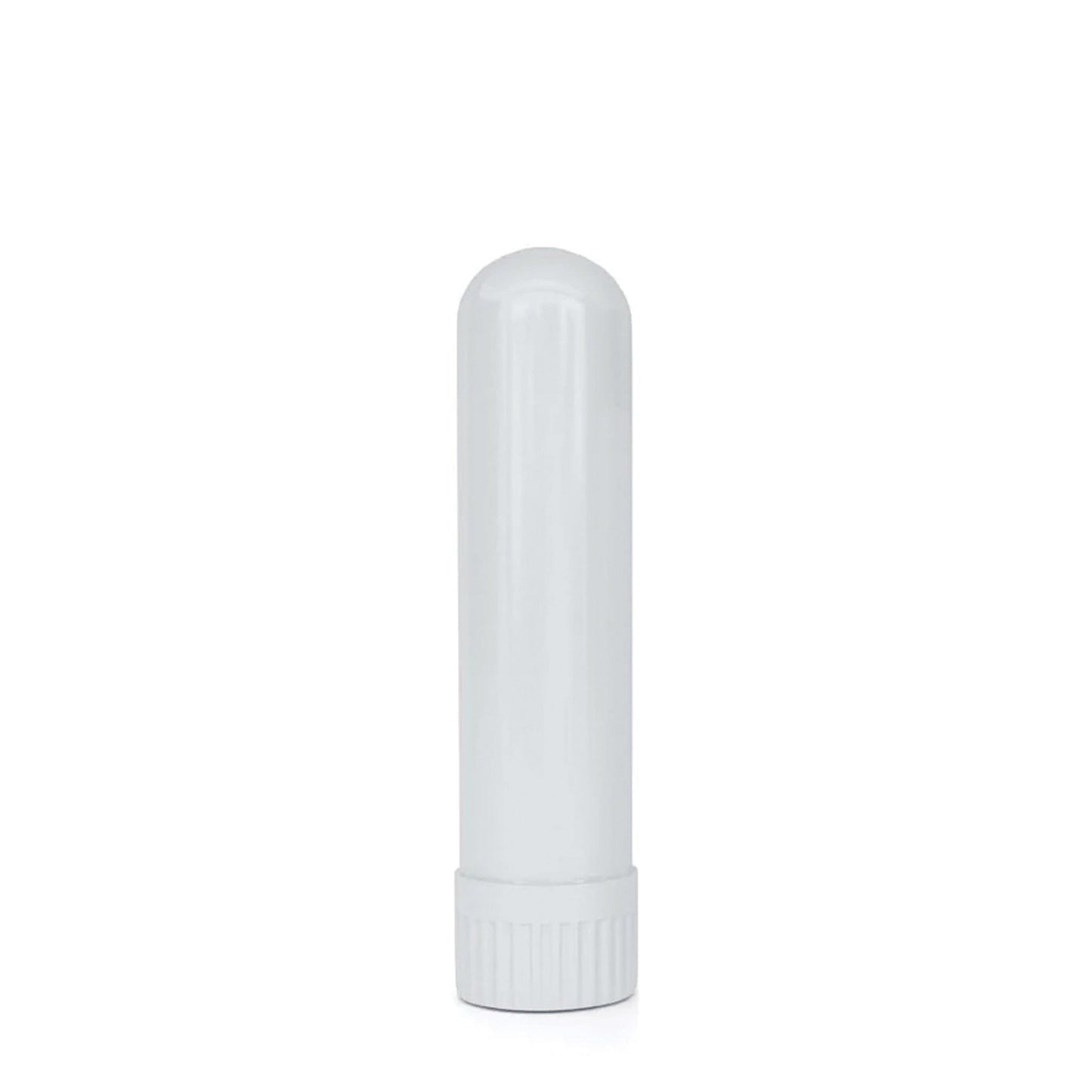White nasal inhaler stick on a white background