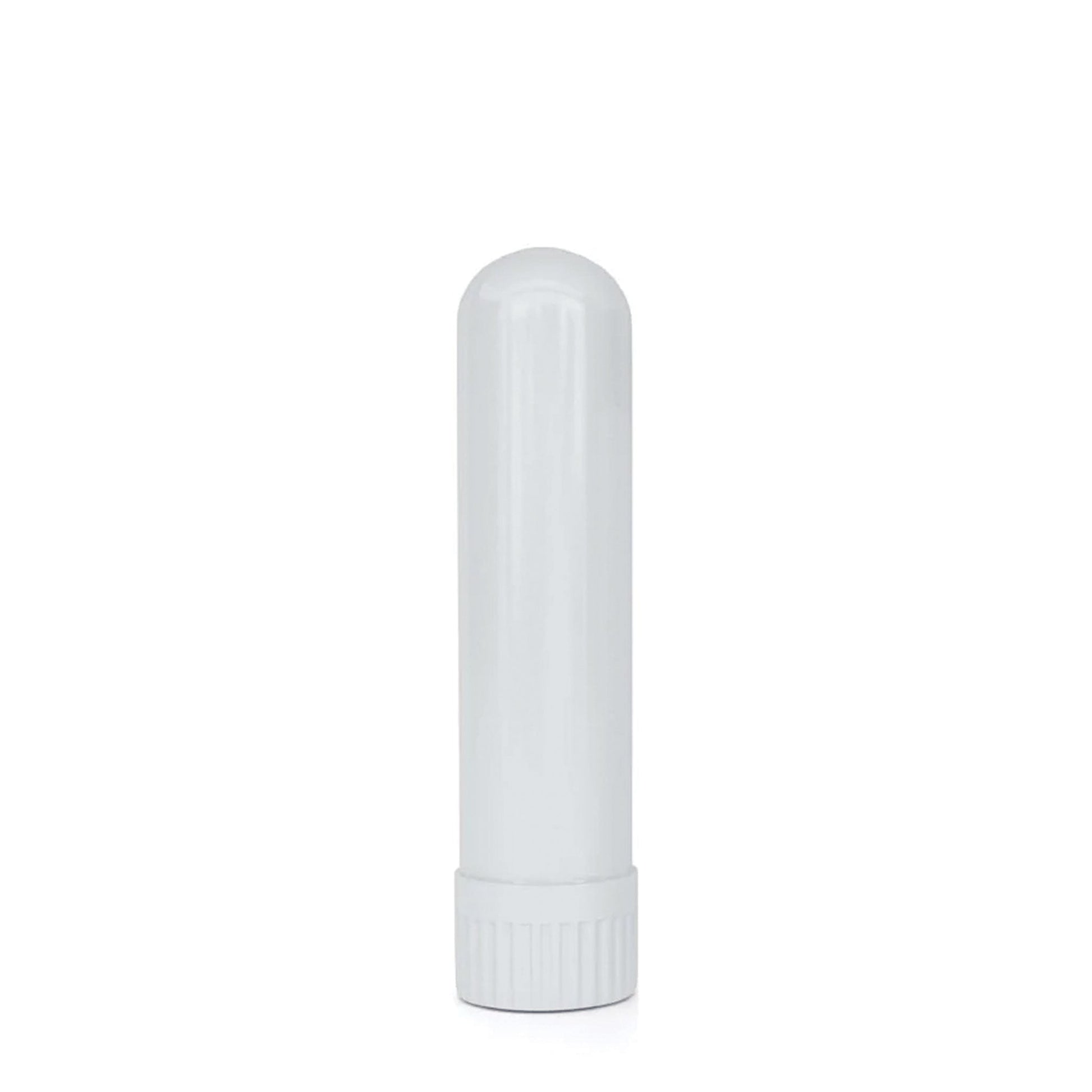 White nasal inhaler stick on a white background