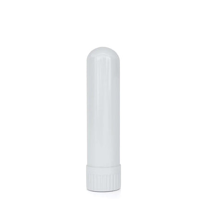 White nasal inhaler stick on a white background
