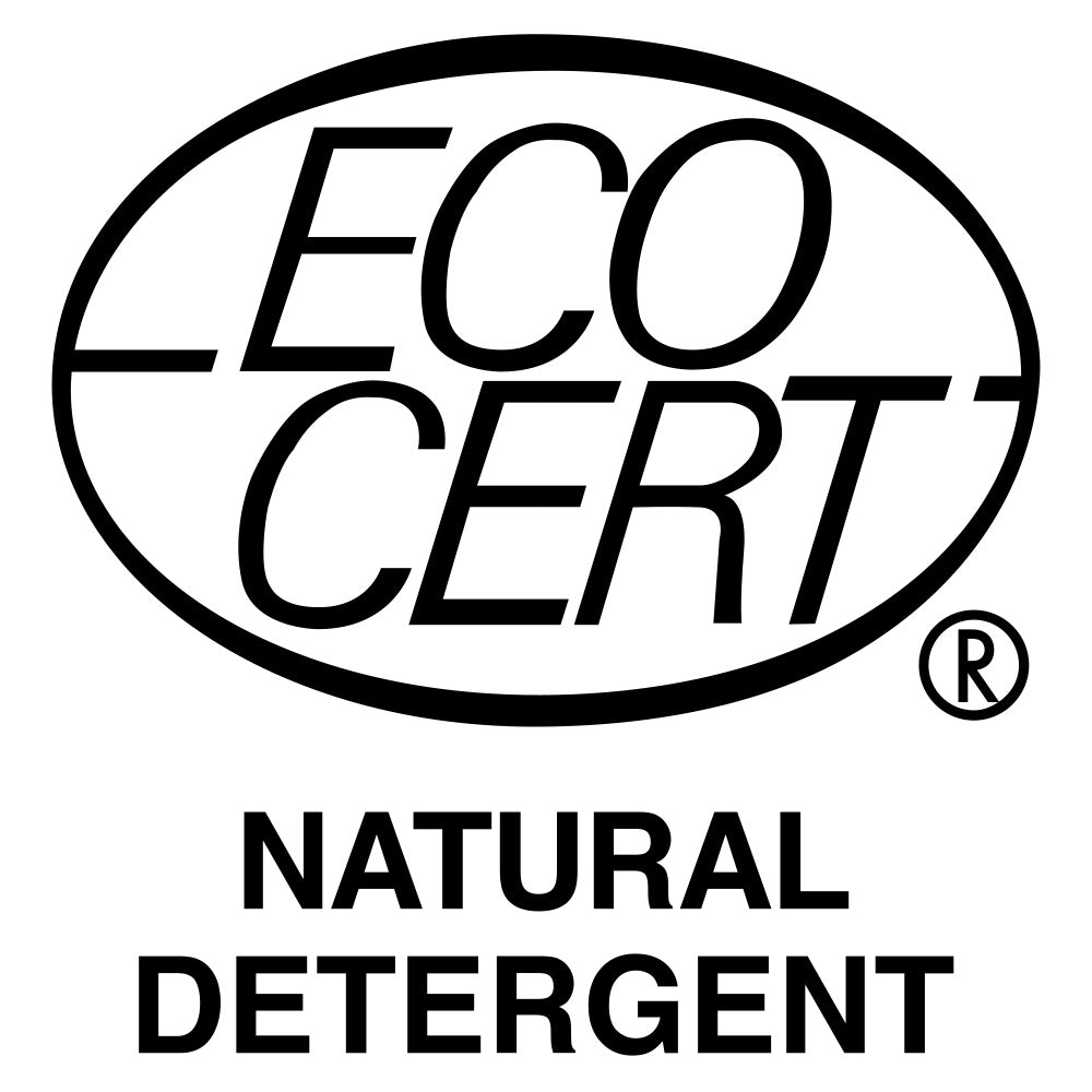 Certified 'ECOCERT Natural Detergent' emblem endorsing Lily & Loaf's commitment to sustainability.