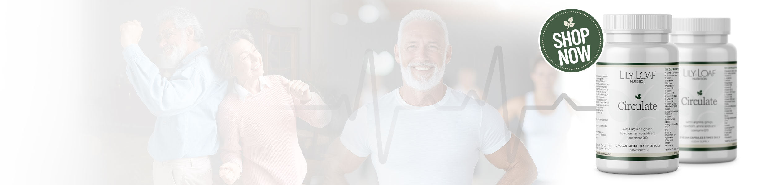 Lily & Loaf Circulate supplement supporting healthy circulation and heart function, promoted for Heart Health Month.