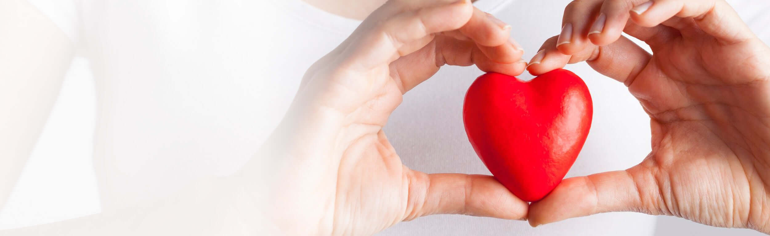 hands holding a wooden heart 