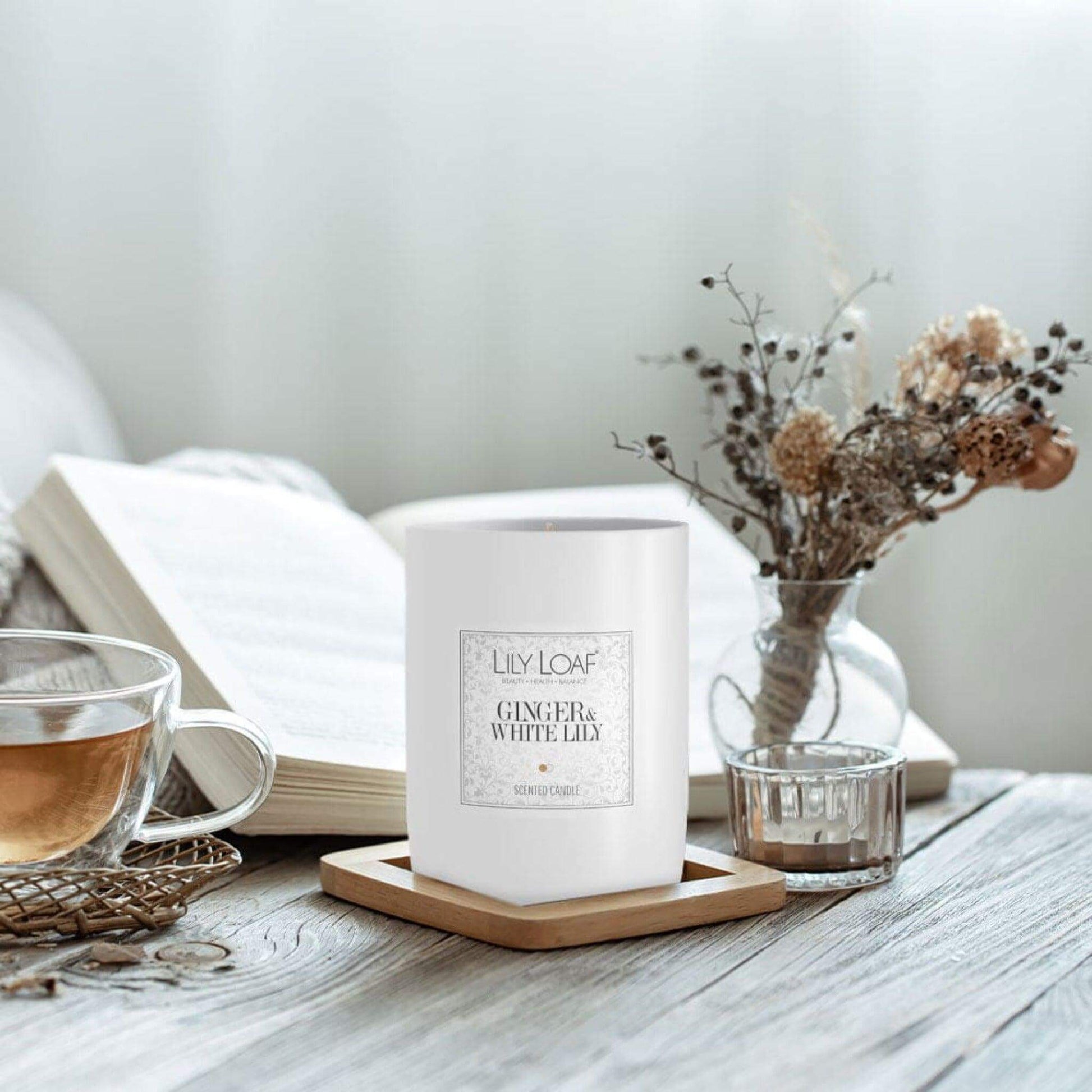 white lily candle Ginger & White Lily Soy Wax Candle | Calming