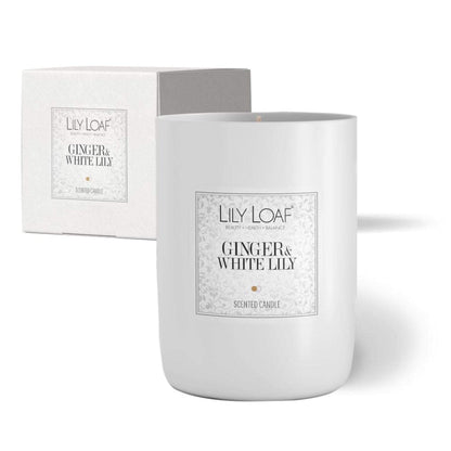 Ginger and White Lily Soy Wax Candle with gift box