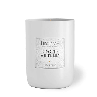 Ginger and White Lily Soy Wax Candle front