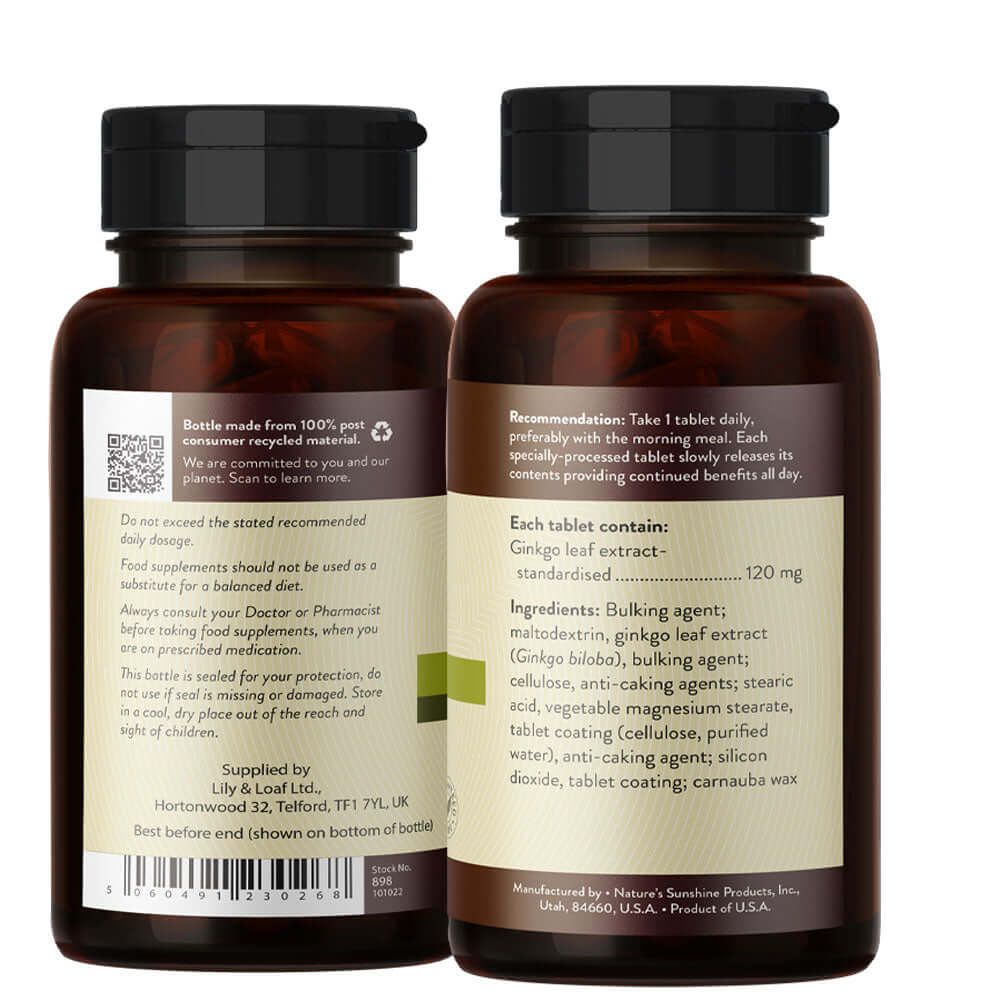 Ginkgo Biloba Extract label information