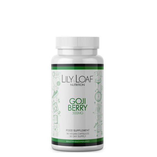 Lily & Loaf Goji Berry capsules contain 90 vegan capsules for a 30 day supply
