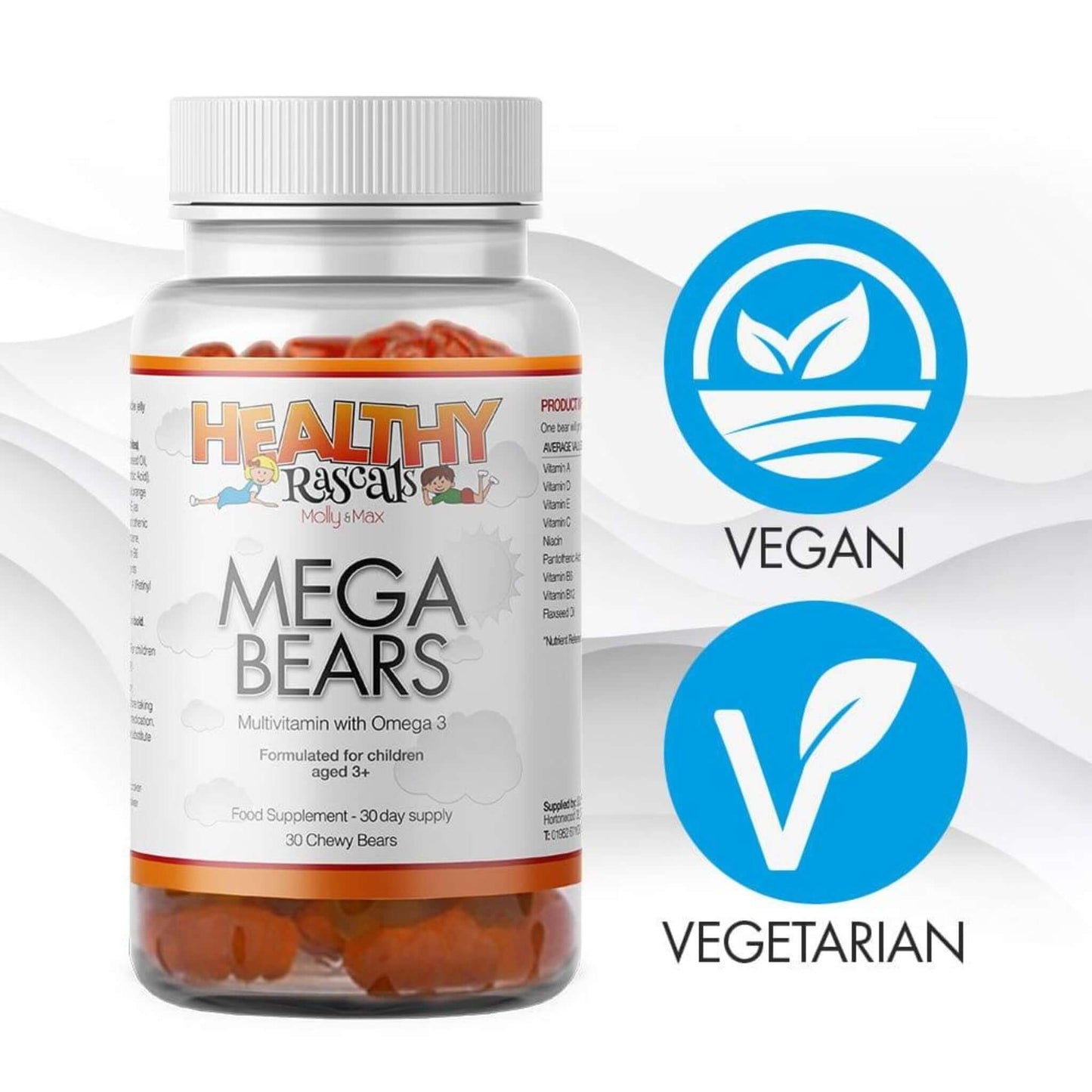 Healthy Rascals Mega Bears Gummies are Vegan friendly