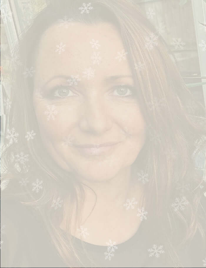 Sarah Wellness Journey selfie with snowflakes