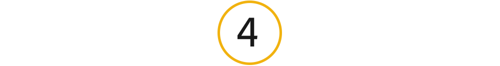 A black number four in a yellow circle