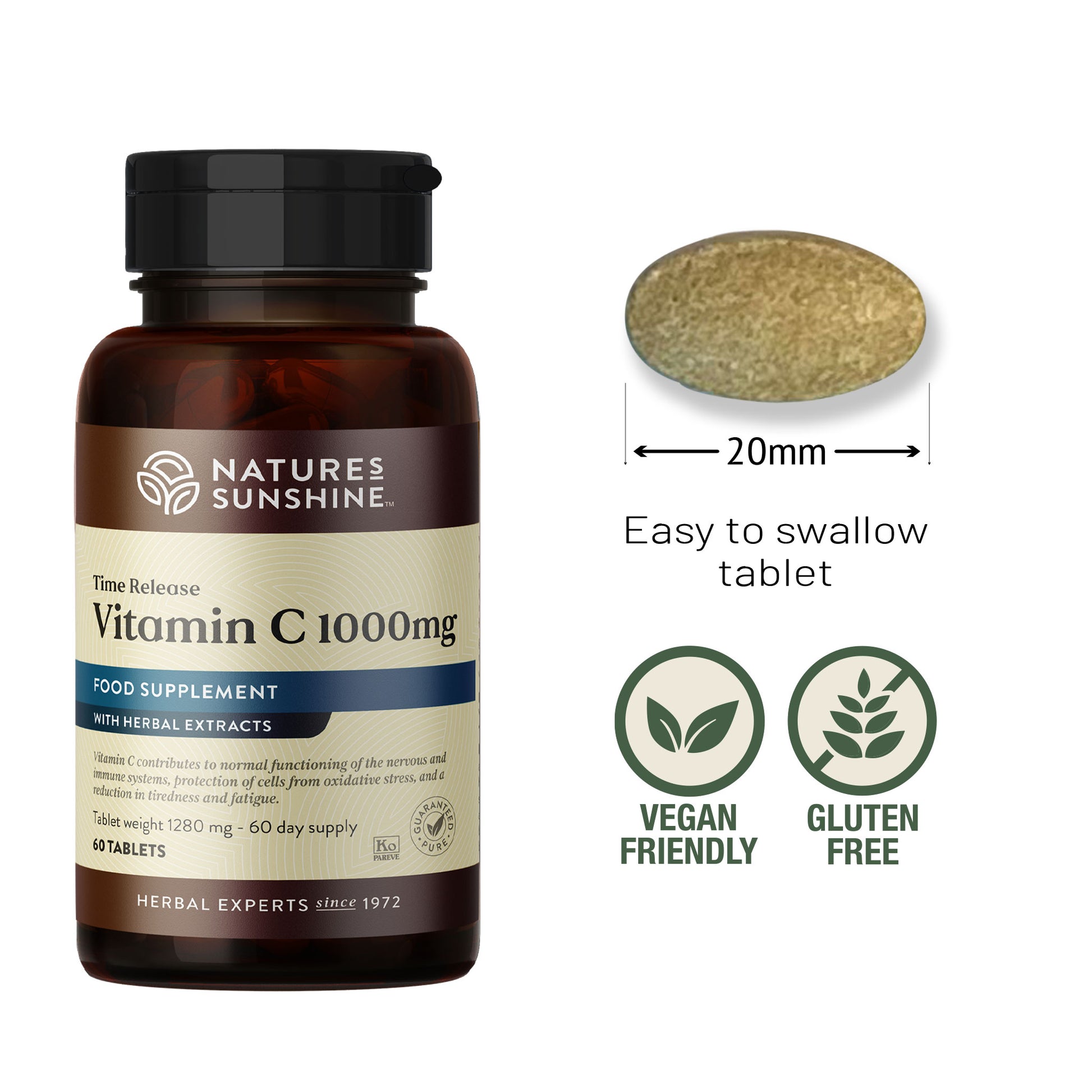 sunshine glutathione 1000mg SPIRULINA 1000 MG 100 TABS Time-Release Vitamin C | Nature's