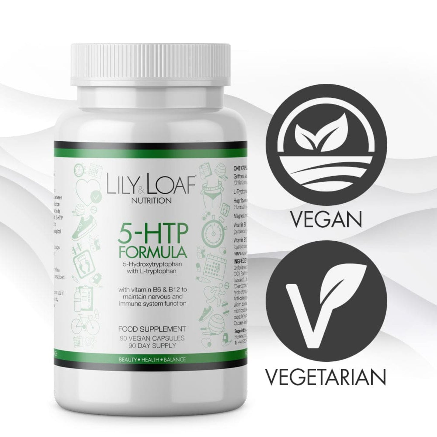 Lily & Loaf 5 HTP with L-Tryptophan Vegan Capsules