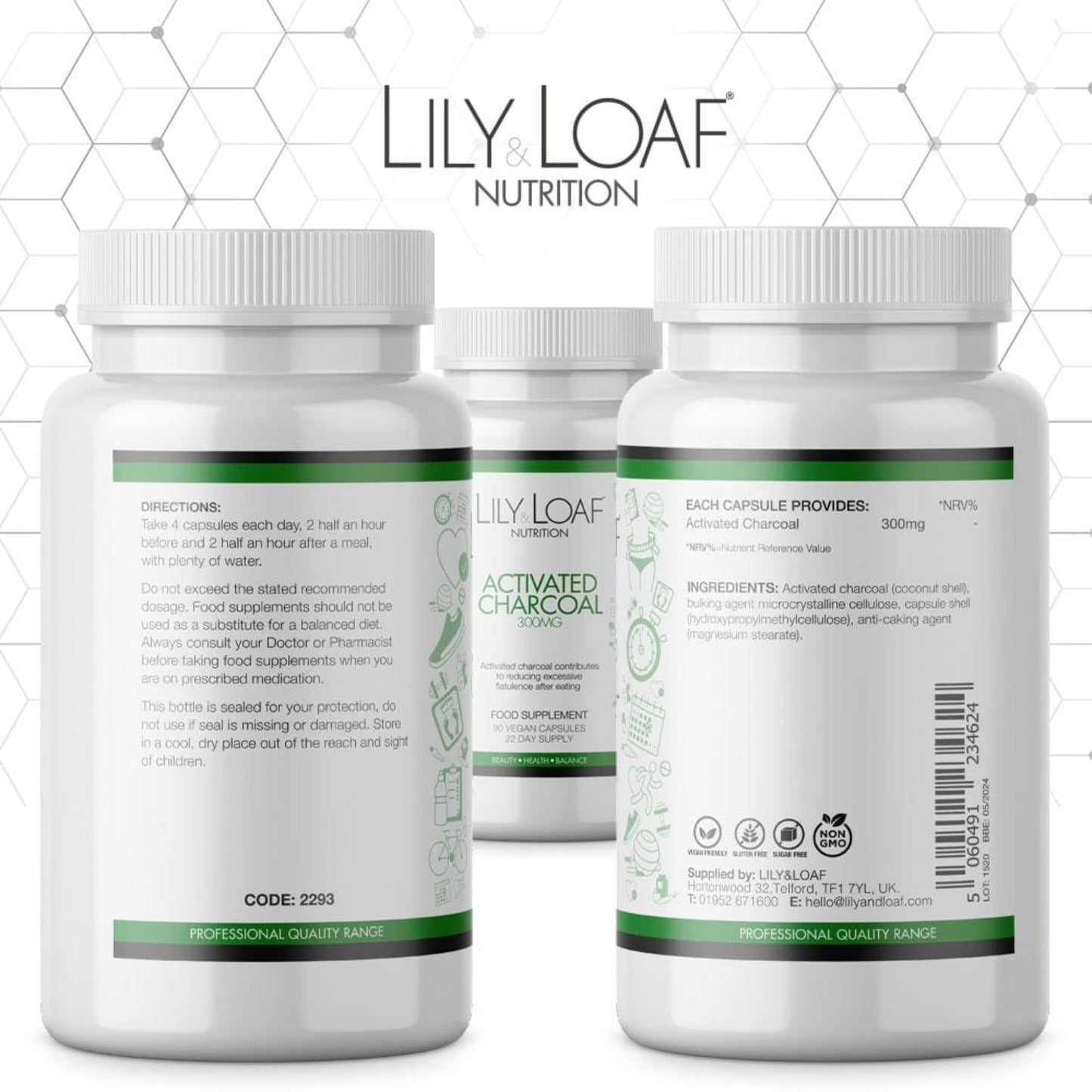 Lily & Loaf Activated Charcoal Label Information