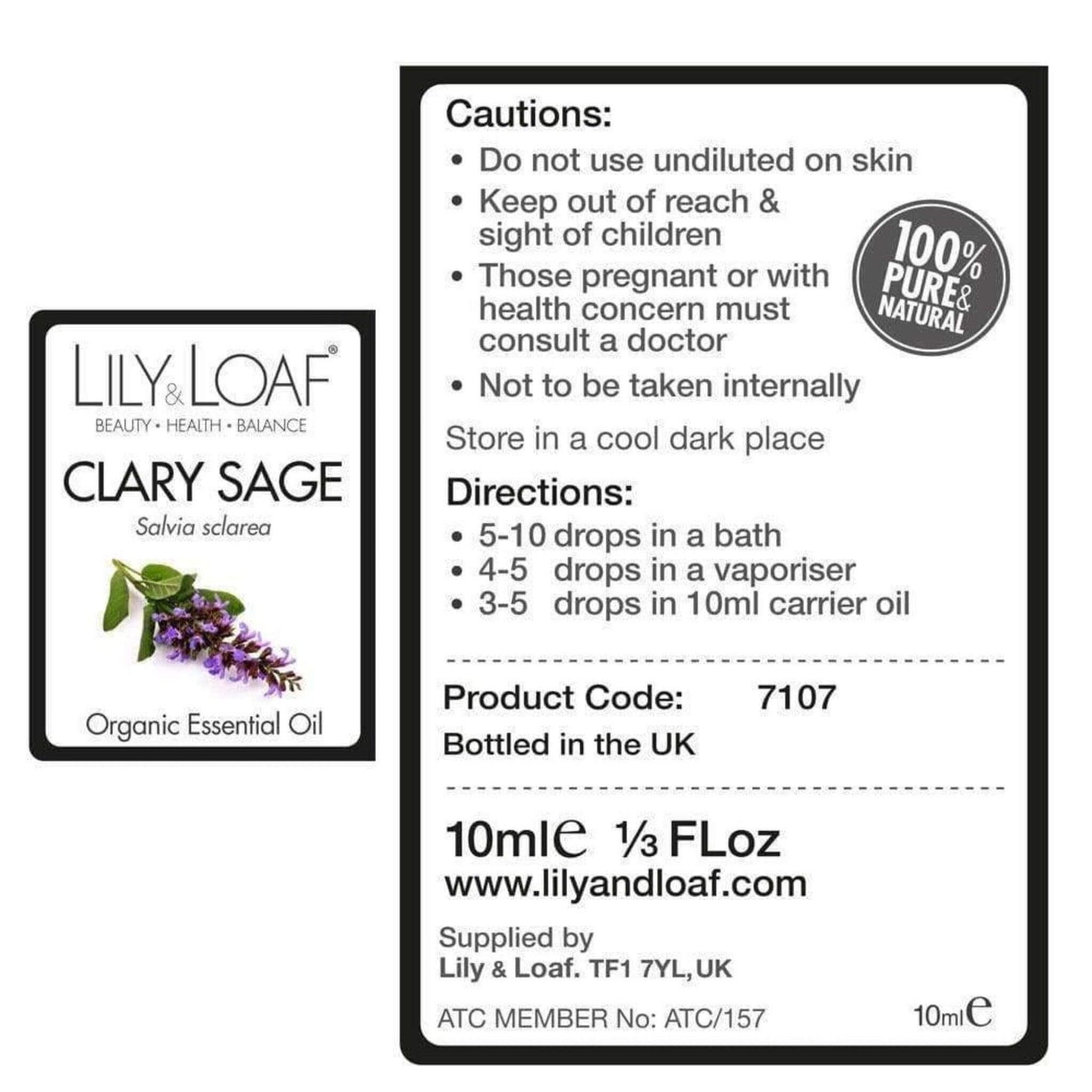 Clary Sage Organic Essential Oil -  - 