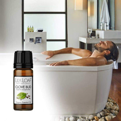 Clove Bud Organic Essential Oil male in relaxing bath