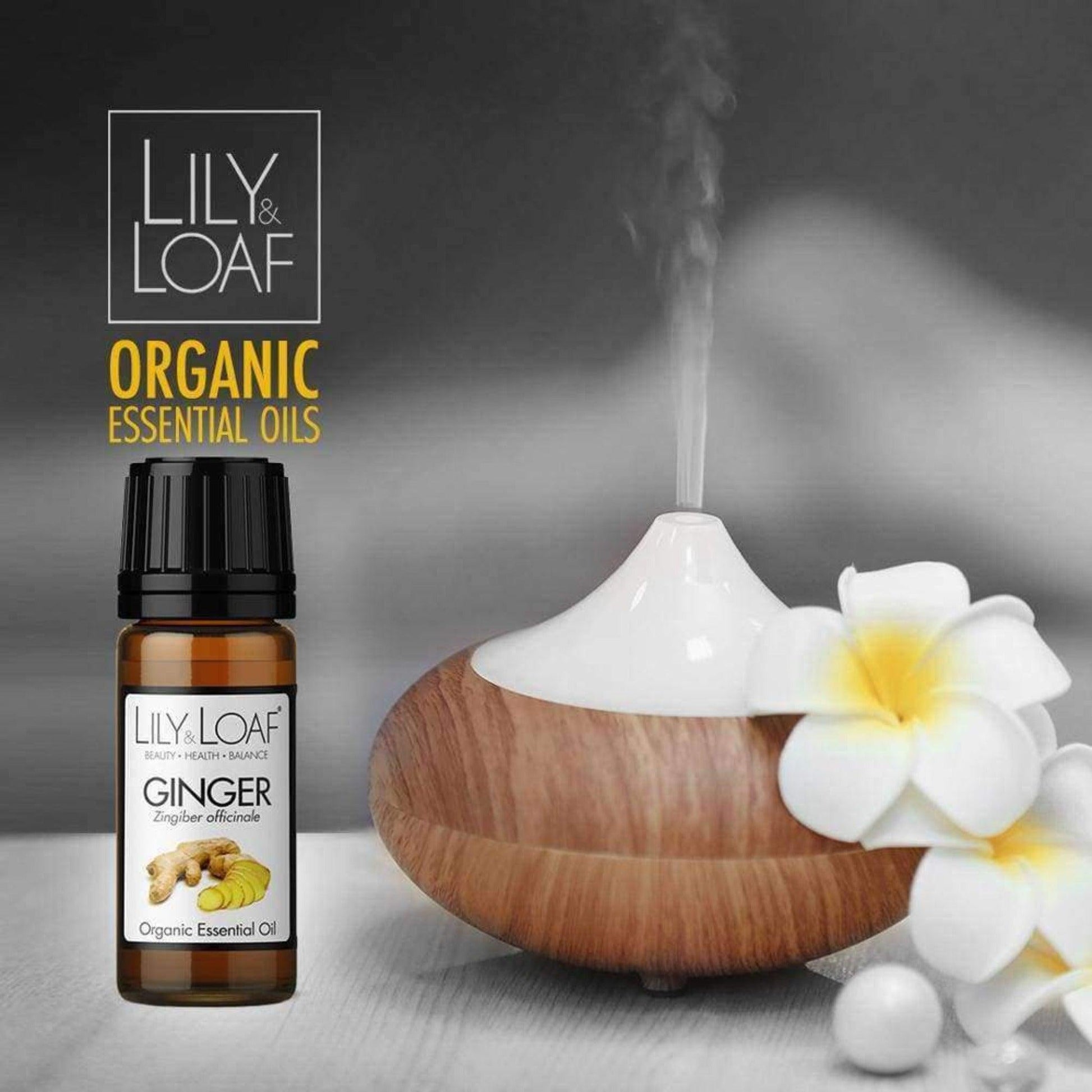 Ginger Organic Essential Oil with diffuser 
