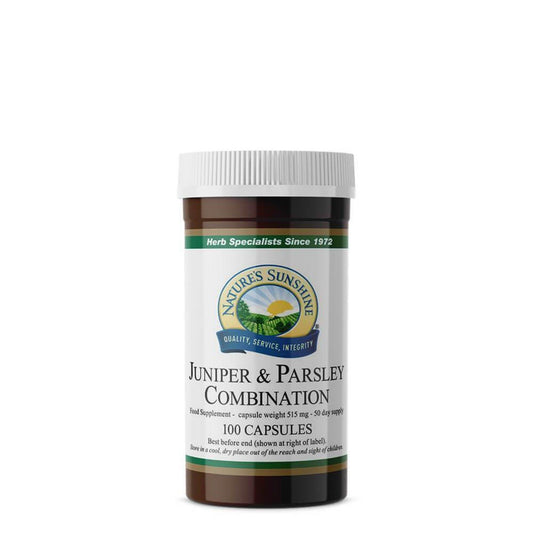 Natures Sunshine Juniper and Parsley Combination 100 capsules for a 50 day supply